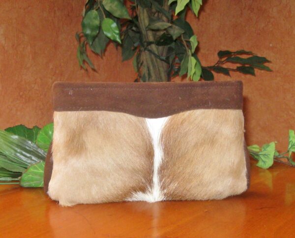 Vintage Tan Fur Clutch Bag