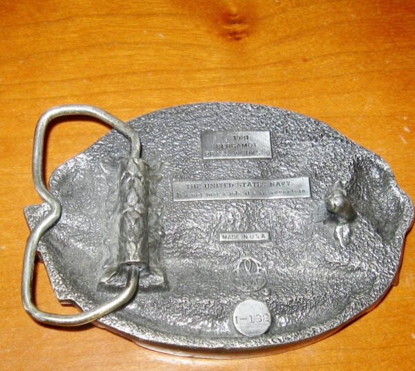 Vintage US Navy Bergamot Belt Buckle - Image 2