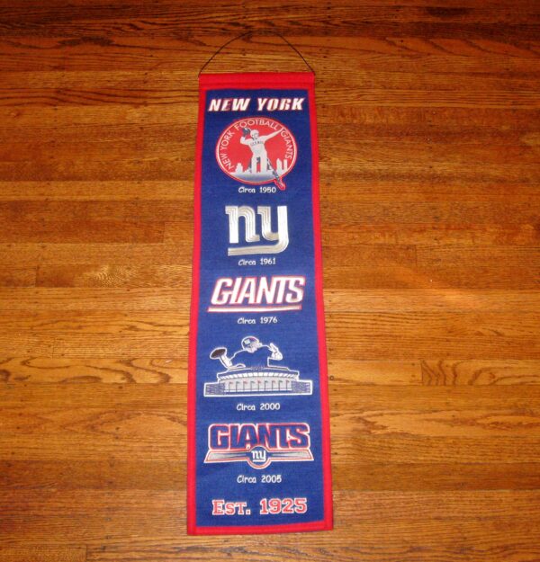 Vintage NY Giants Football Banner
