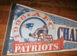 New England Patriots AFC Football Champions 1996 Pennant