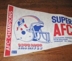 New England Patriots AFC Football Champions 1986 Pennant